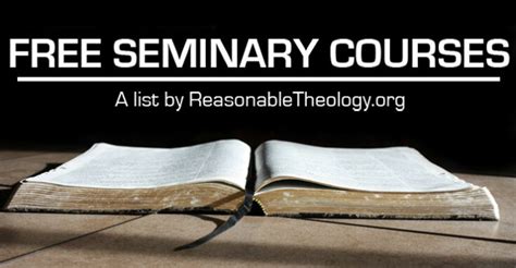 Free Seminary Courses | ReasonableTheology.org