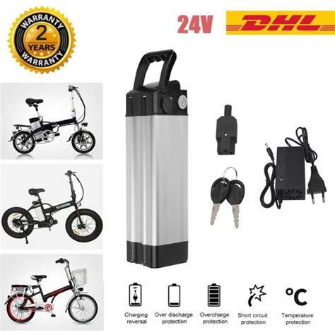 Batterie V Lo Li Ion V Ah E Bike Silverfish Batterie Pour V Lo