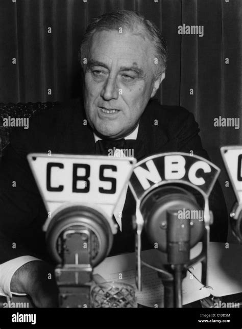 Fdr Presidency Us President Franklin Delano Roosevelt Delivering