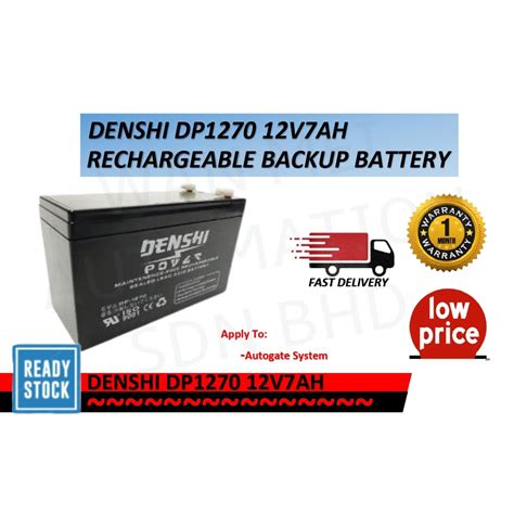 DENSHI 12V7AH Rechargeable Seal Lead Acid Back Up Battery Shopee Malaysia