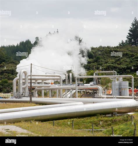 Wairakei Geothermal Power Station At Taupo On The North Island New