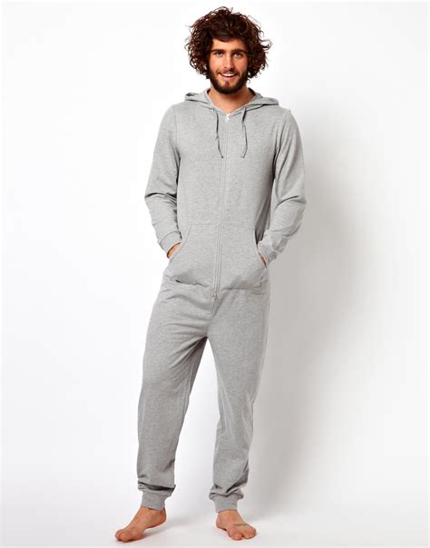 Lyst Asos Onesie In Gray For Men