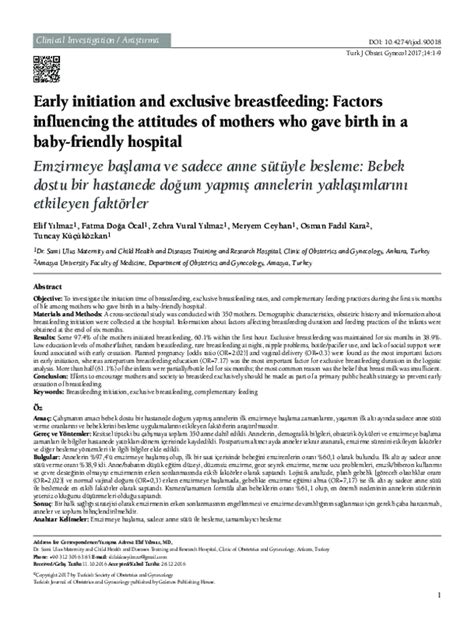 Pdf Early Initiation And Exclusive Breastfeeding Factors Influencing