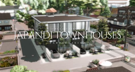 Japandi Townhouses Built By Farfallasims Move To The Picturesque