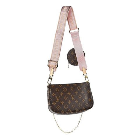 LOUIS VUITTON Monogram Multi Pochette Accessories Rose Clair 443644