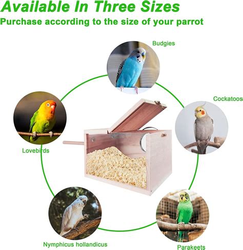 NEOGULY Parakeet Nesting Box, Transparent Bird Box Bird Nests for Cages ...