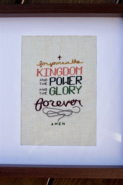 Cross Stitch Lord's Prayer on Behance