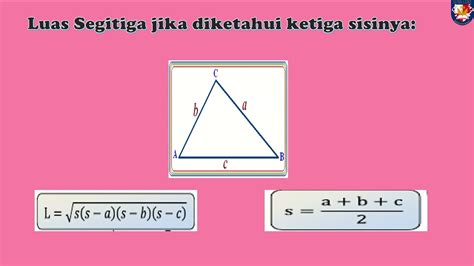 Luas Segitiga Jika Ketiga Sisinya Diketahui Pembuktian Rumus Youtube