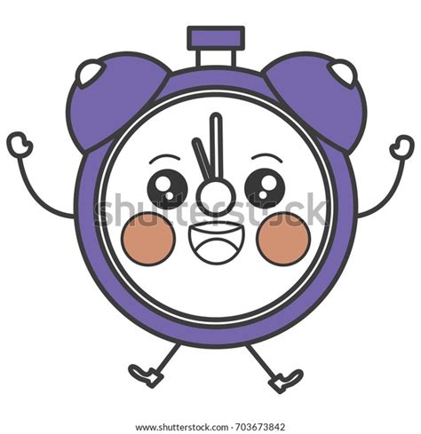 Alarm Clock Kawaii Character Stock Vector Royalty Free