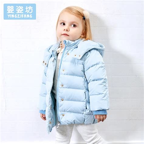 Baby Girls Jackets Outerwear Casual Children Down Jackets Solid Color