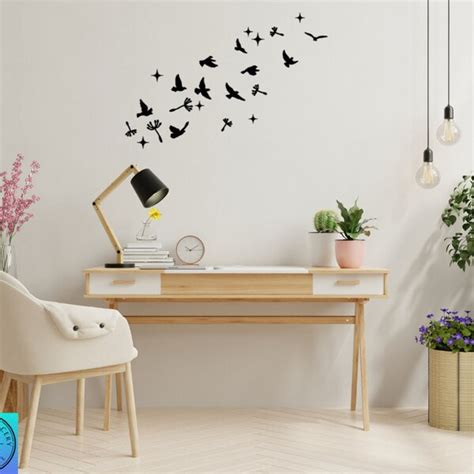 Flock Of Birds Wall Decal Etsy