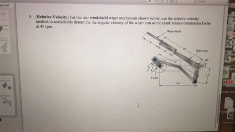 Solved Wsls Pdf 5 Relative Velocity For The Rear Chegg