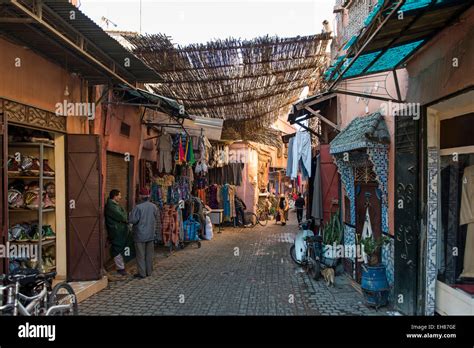 Street scene, souks, Medina, Marrakech, Morocco Stock Photo - Alamy