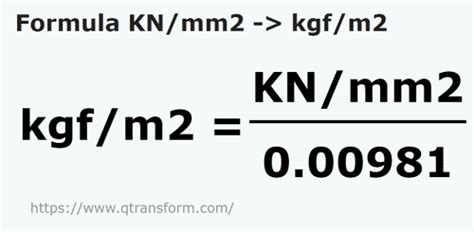 Kilonewtons Pro Metro Cuadrado A Kilogramos Fuerza Metro Cuadrado