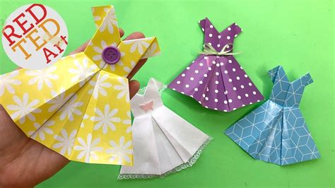 How To Make Origami Dress For Beginners Easy Paper Dress Diy Youtube