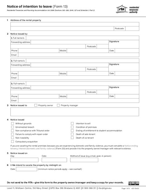 Notice Of Intention To Leave Form Fill Out Sign Online Dochub