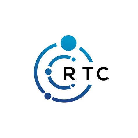 RTC letter technology logo design on white background. RTC creative ...