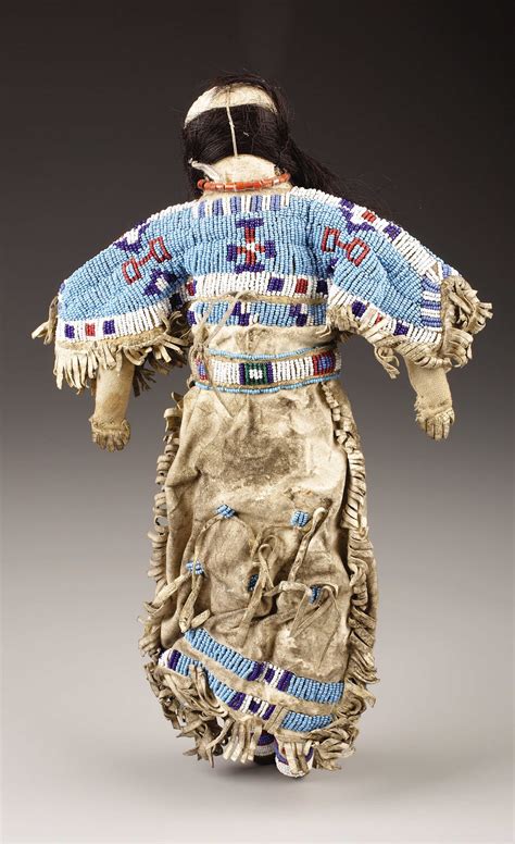 A Sioux Beaded Hide Female Doll C 1890 American Indian Lot