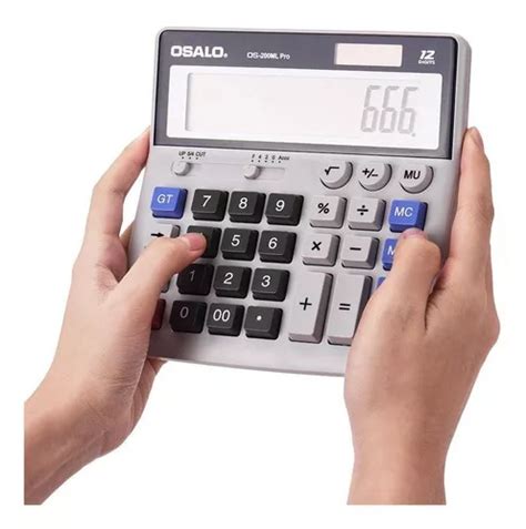 Calculadora De Mesa 12 Dígitos Osalo Grande Solar E A Pilha MercadoLivre