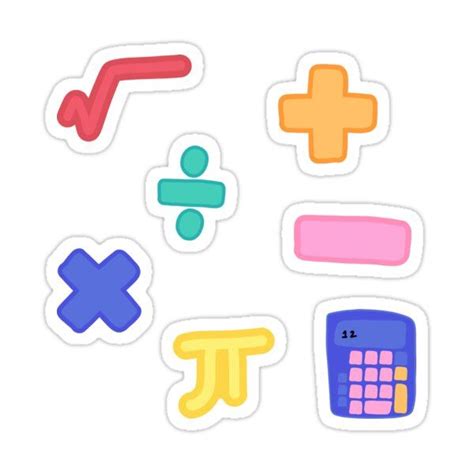 Maths Packs Sticker For Sale By Thestickersify Math Stickers