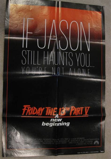 Friday The Th Part V A New Beginning Original One Sheet Movie Poster