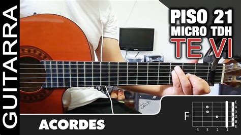 Como Tocar Te Vi De Piso Micro Tdh En Guitarra Ac Stica