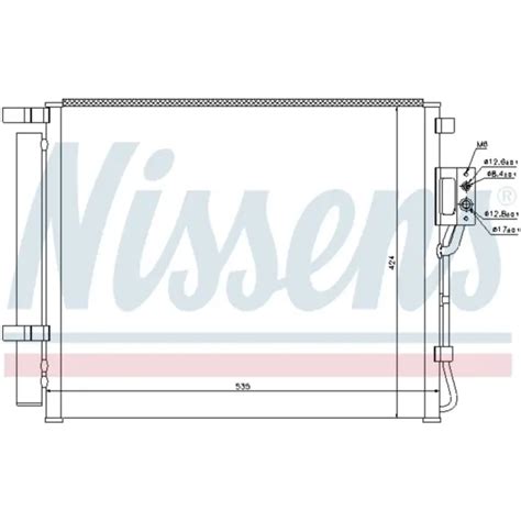 CONDENSATEUR CLIMATISATION AVEC Sèche linge Nissens pour Hyundai Santa