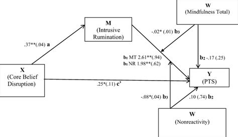 Moderated Mediation Model For Pts Note This Figure Shows The Download Scientific Diagram