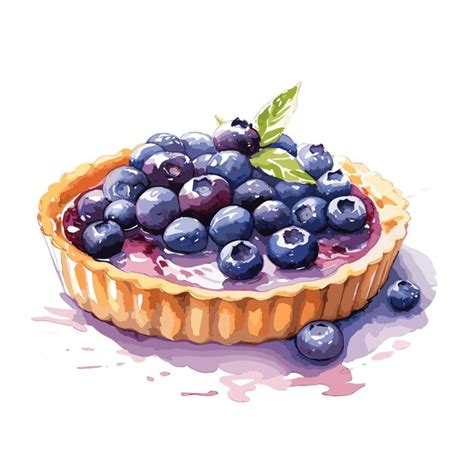 Dessert Sucré Dans Un Style Aquarelle Clip Art Aquarelle Ensemble De