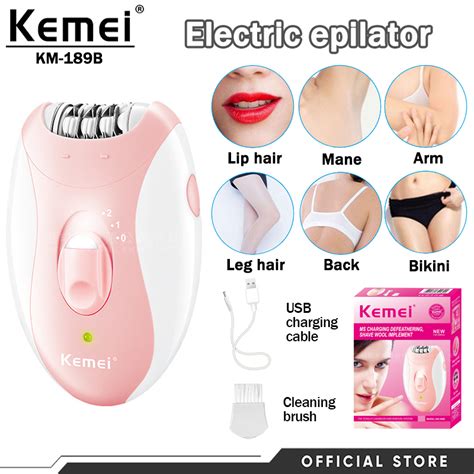 Kemei Electric Hair Removal Machine Women Underarm Trimmer Professional