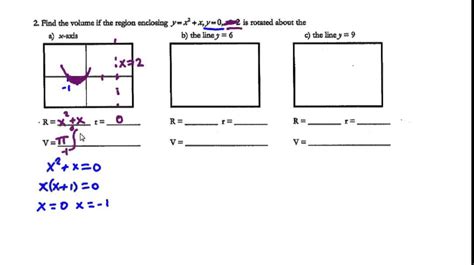 Calculus Hw Help Volume Of Rotation Problem Youtube