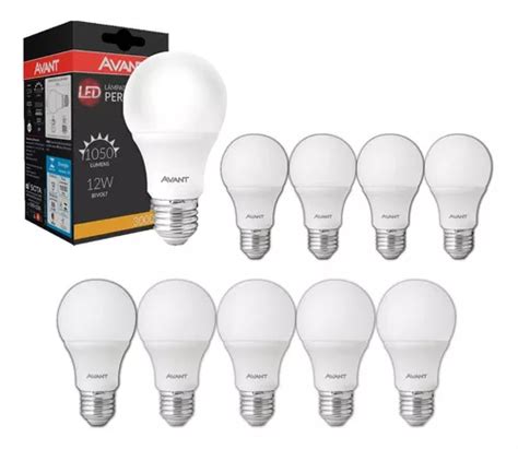 Kit 10 Lâmpada Led 12w Bulbo Branco Quente Branco Frio Avant Cor da luz