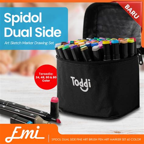 Jual Spidol Dual Side Stabilo Fine Art Brush Pen Art Marker Set 24 48