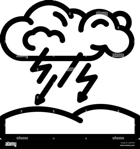 Stormy Weather Line Icon Vector Illustration Stock Vector Image Art