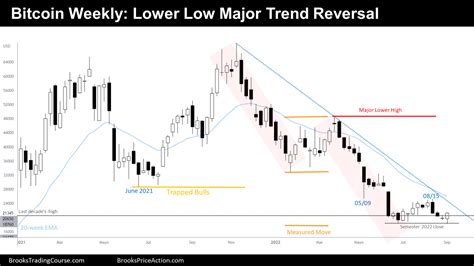 Bitcoin Lower Low Major Trend Reversal Brooks Trading Course