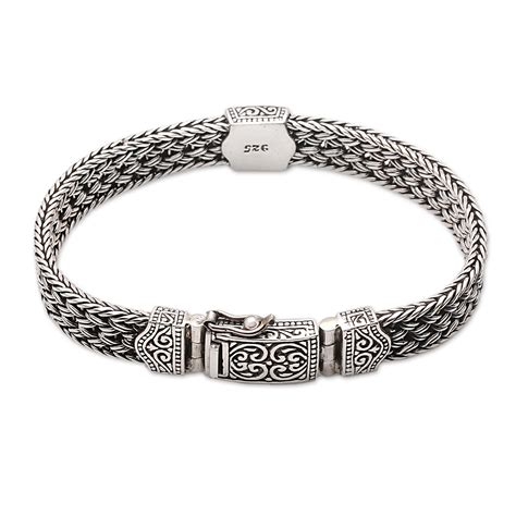 UNICEF Market Artisan Crafted Sterling Silver Chain Bracelet From