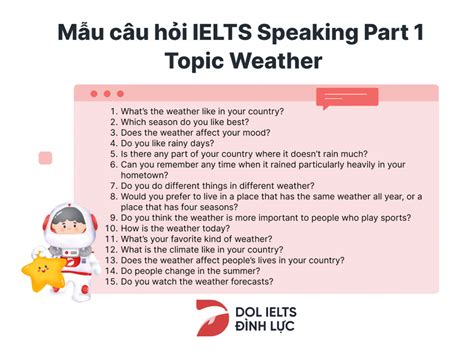 Ielts Speaking Weather B I M U Ch Weather Part