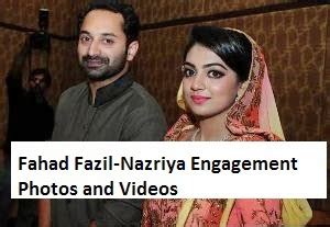 Nazriya Fahad Fazil Engagement Photos and Videos-Fahad Fazil Nazriya ...