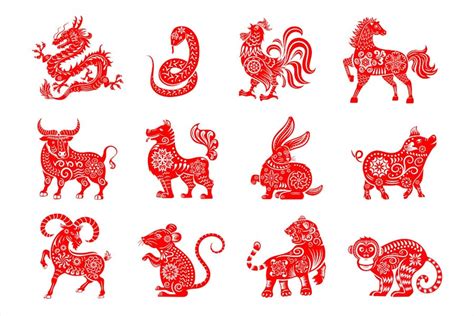 12 Chinese Zodiac Animals Vector Collection, Graphics - Envato Elements