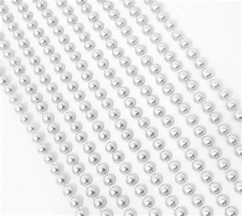 Self Adhesive Pearls Gems 3mm Silver Mini Flat Backed Round Pearls