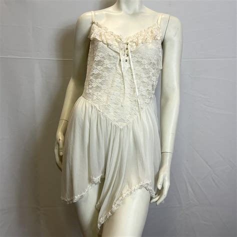 Sugar Thrillz Intimates Sleepwear Sugar Thrillz White Lace Lingerie Slip Poshmark