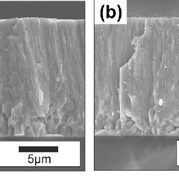 Surface And Cross Sectional Sem Micrographs Of Ta O Thin Films After