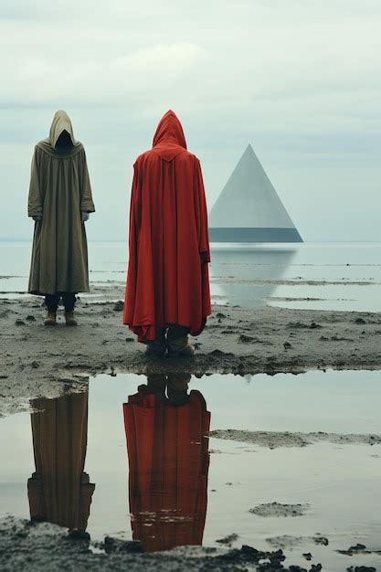 Premium Ai Image Two People Wearing Robes Standing In A Beach