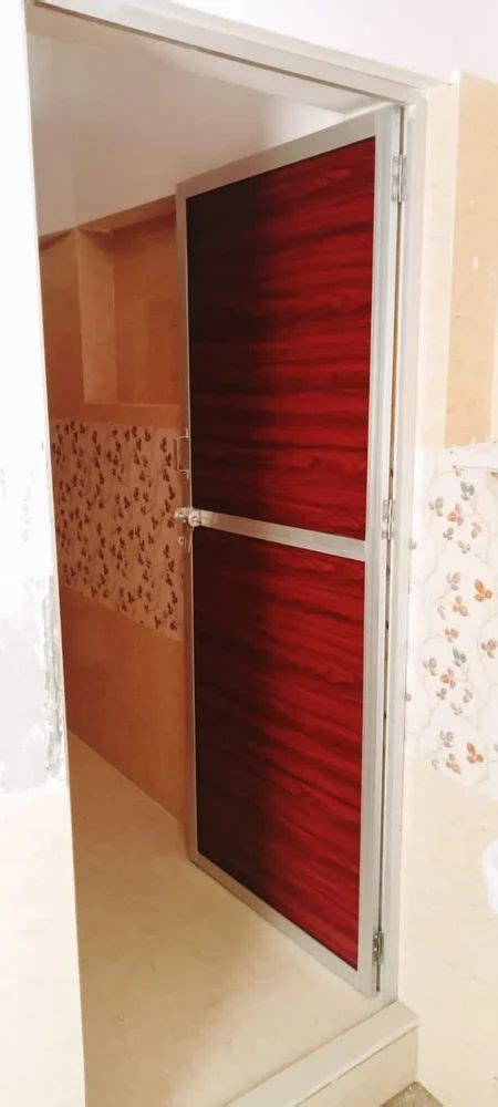 Polished Brown Mm Upvc Bathroom Door Design Pattern Plain At Rs