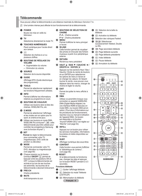 Mode Demploi Télécommande Téléviseur Samsung