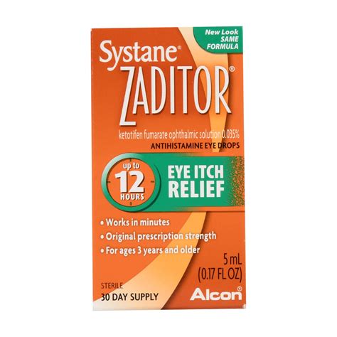 Zaditor Eye Itch Relief Antihistamine Eye Drops