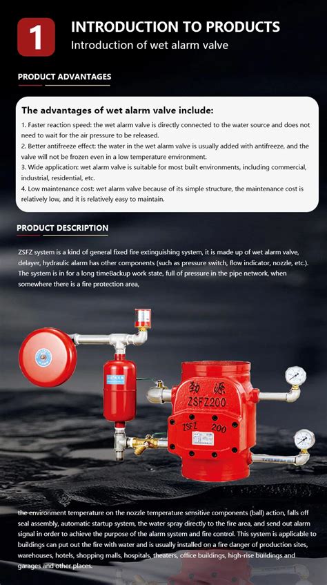 Fire Fighting Sprinkler System Flange Type Wet Fire Alarm Check Valve