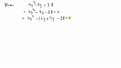 Solved Find All Real Solutions Of The Equation By Factoring Y Y