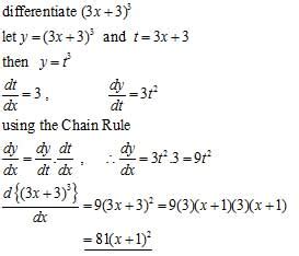 THE CHAIN RULE, differential calculus from A-level Maths Tutor