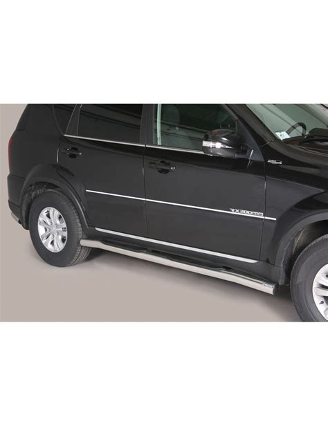 Pratique esthétique les marche pieds tubulaires acier Inox Ssangyong Rexton